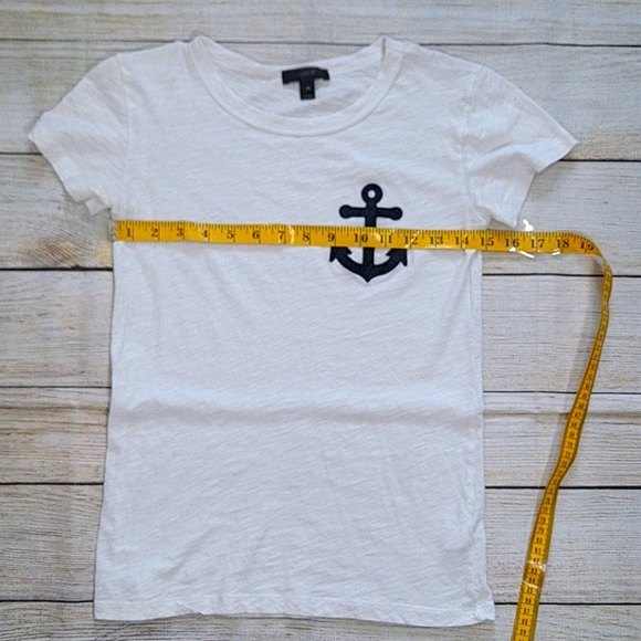 J. Crew White And Plaid Anchor Tissue T-shirt - Picture 4 of 10